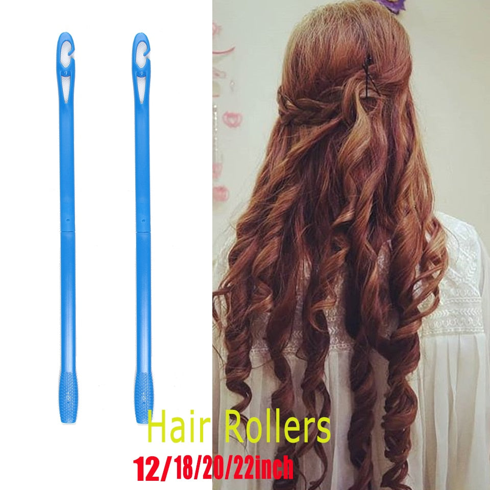 20/40pcs Hair Snail Rollers 45/50/55cm Shape Rolls Styling  Tools DIY At Home Natural Way Hair Roller spiral curls