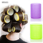 Load image into Gallery viewer, Nissi Jumbo Hair Rollers 6 Pcs Curlers Self Grip Holding Rollers Hairdressing Curlers Hair Design Sticky Cling Style For DIY Or
