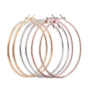 Fashion Big Hoop Earrings 2019 Hot Sale Geometric Statement Earring For Women Hypoallergenic Gold Silver Round Ear Rings Jewelry