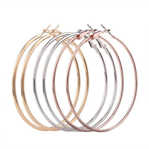 Fashion Big Hoop Earrings 2019 Hot Sale Geometric Statement Earring For Women Hypoallergenic Gold Silver Round Ear Rings Jewelry