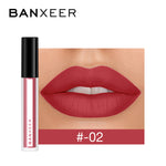 Load image into Gallery viewer, BANXEER Lipgloss Matte 8 Colors Lip Gloss Velvety Lipstick Liquid Matte Waterproof Lip Tint Full &amp; rich Sexy Lip Makeup Cosmetic

