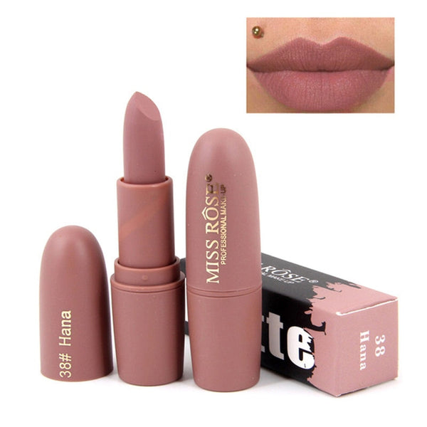 MISS ROSE Miss Rose matte Lip gloss Paint nude lipstick Waterproof Long  Lasting Tint Waterproof Lipgloss Pigment Sexy Cosmentic A5 : :  Beauty