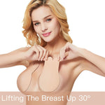 Load image into Gallery viewer, 1 Pair Silicone Adhesive Women Invisible Push Up Bras Nipple Cover Breast Pasties Reusable Lift Up Tape Rabbit Bra Strapless Bra
