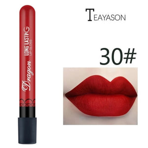 Sexy Red Matte Lipgloss Sexy Liquid Lip Gloss Matte Long Lasting Waterproof Cosmetic Beauty Keep 24 Hours Makeup Lips