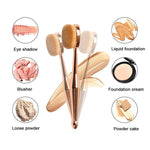 Load image into Gallery viewer, 1pc Portable Golden Makeup Brush Foundation Cream Blush Concealer Brush Soft Oval Toothbrush Professional Makeup Tool
