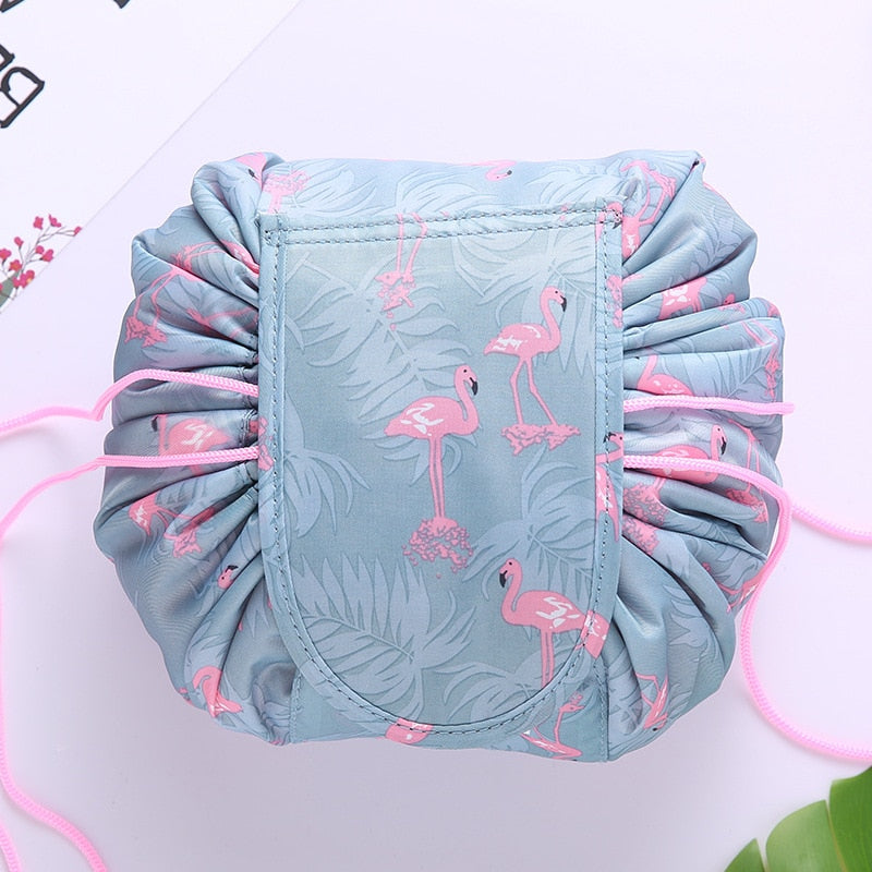 Animal Flamingo Cosmetic Bag Professional Drawstring Makeup Case Women Travel Make Up Organizer Storage Pouch Toiletry Fashion