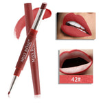 Load image into Gallery viewer, Professional Makeup Double-end Liplipstick Pencil Waterproof Long Lasting Tint Sexy Red Lip Velvet Matte Liner Pen Lipstick Set
